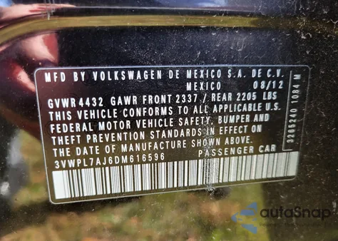 2013 Volkswagen Jetta Sportwagen 2.0L Tdi from USA, damaged, VIN 3VWPL7AJ6DM616596